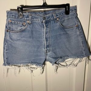 Vintage Levi 501  cutoffs with multi buttons